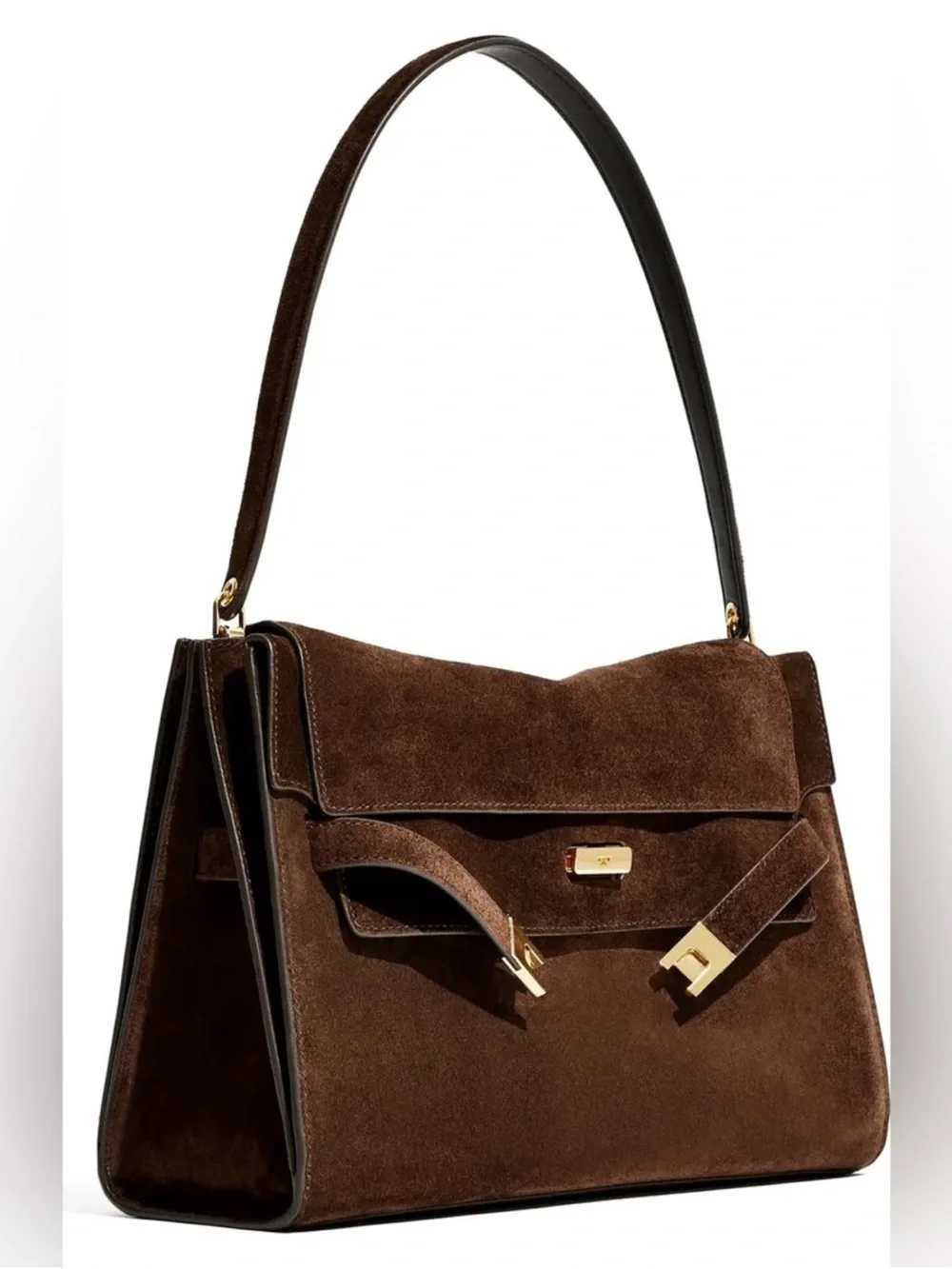 Like new Tory Burch Lee Radziwill Large Suede Shoulder Bag $1,260
